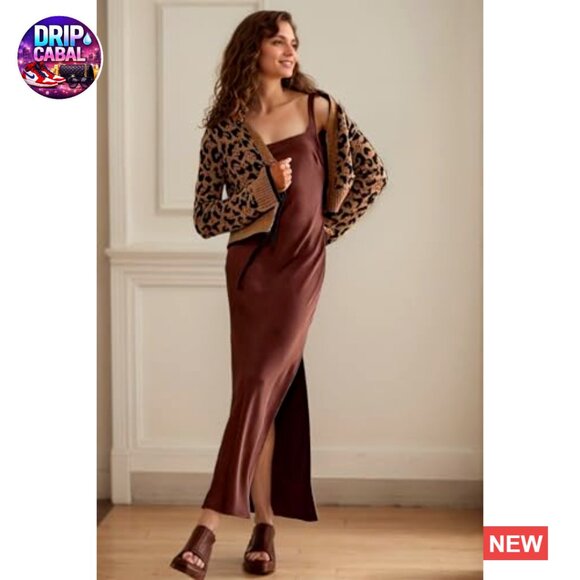 Leopard Print Cardigan Cropped Tie Front Long Sleeve Knit Sweater Y2K Chic - Picture 6 of 7